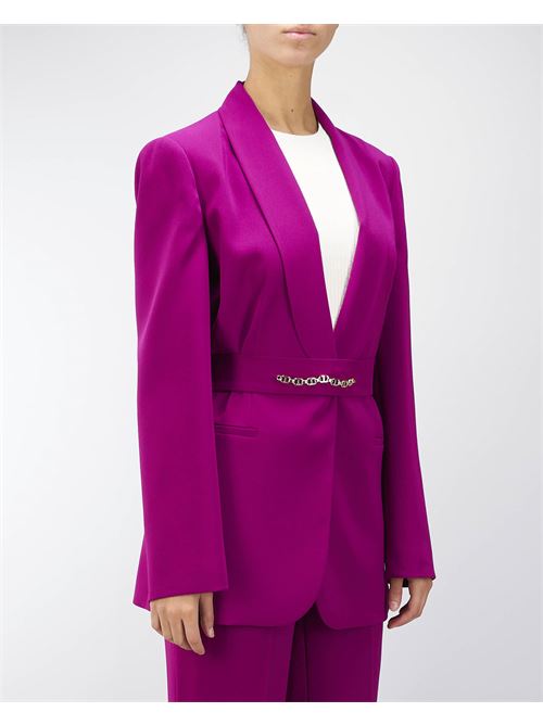 Oval T Chain Belted Blazer Jacket Twinset TWIN SET | Jacket | TP20865245